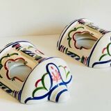 2 Vintage ceramic wall lights