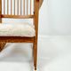 Mid-century rocking chair in pine and sheepskin by Yngve Ekström, Sweden.