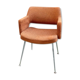 Vintage armchair 60s rust fabric