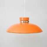 Scandinavian Pendant lamp in orange plastic, 1960s
