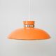 Scandinavian Pendant lamp in orange plastic, 1960s