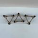 Vintage Stoffnagel candle holders in chrome steel
