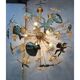 Mid-Century Sputnik Chandelier with Brass and Gold Metal Frame