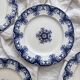 4 ironstone dessert plates "Rouen" JVB Jules Vieillard Bordeaux