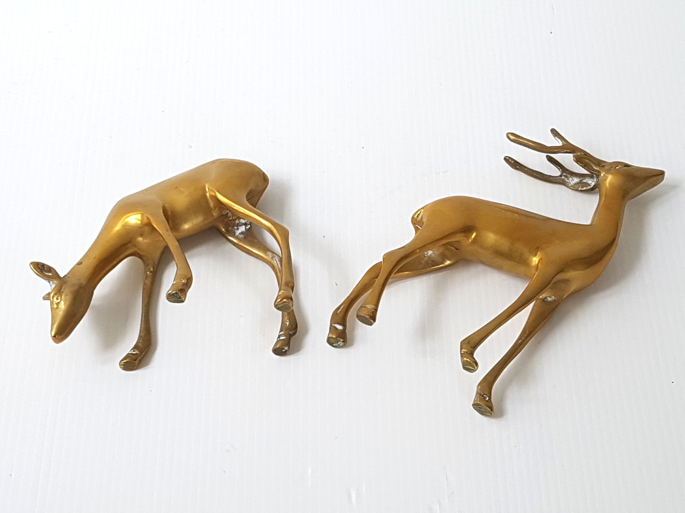 Golden brass deer & DOE 1970