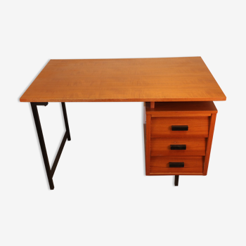 Vintage wooden and metal desk 1950