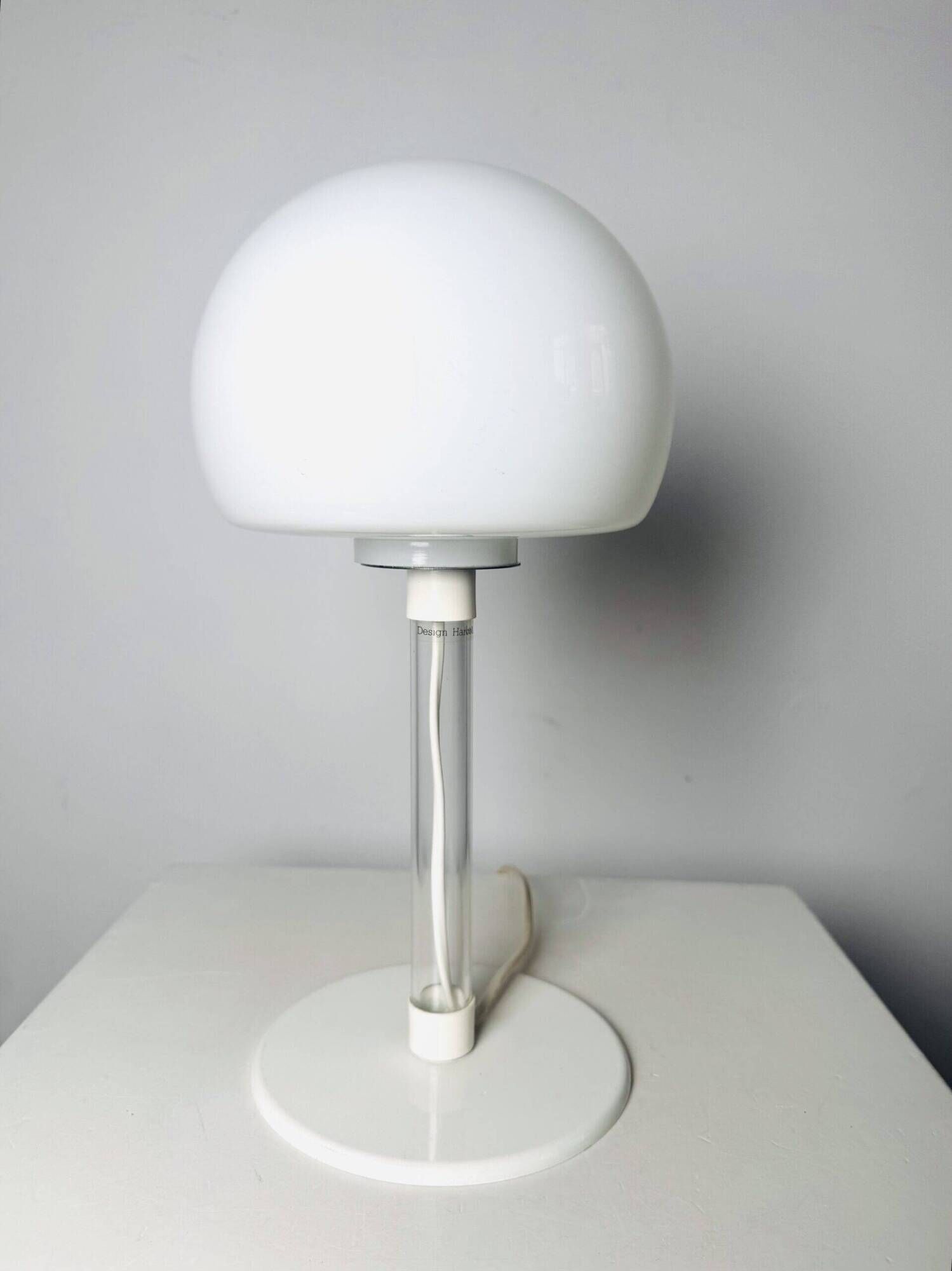 Opal Glass Sphere Table Lamp By Harco Loor For Harco Loor Design, The Netherlands 1980S