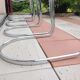 Set of four chrome metal wired chairs by Gastone Rinaldi / vintage 70s