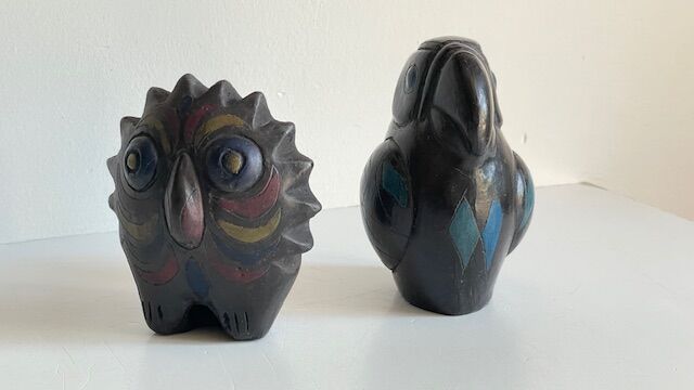 Oiseaux céramique artisanale vintage