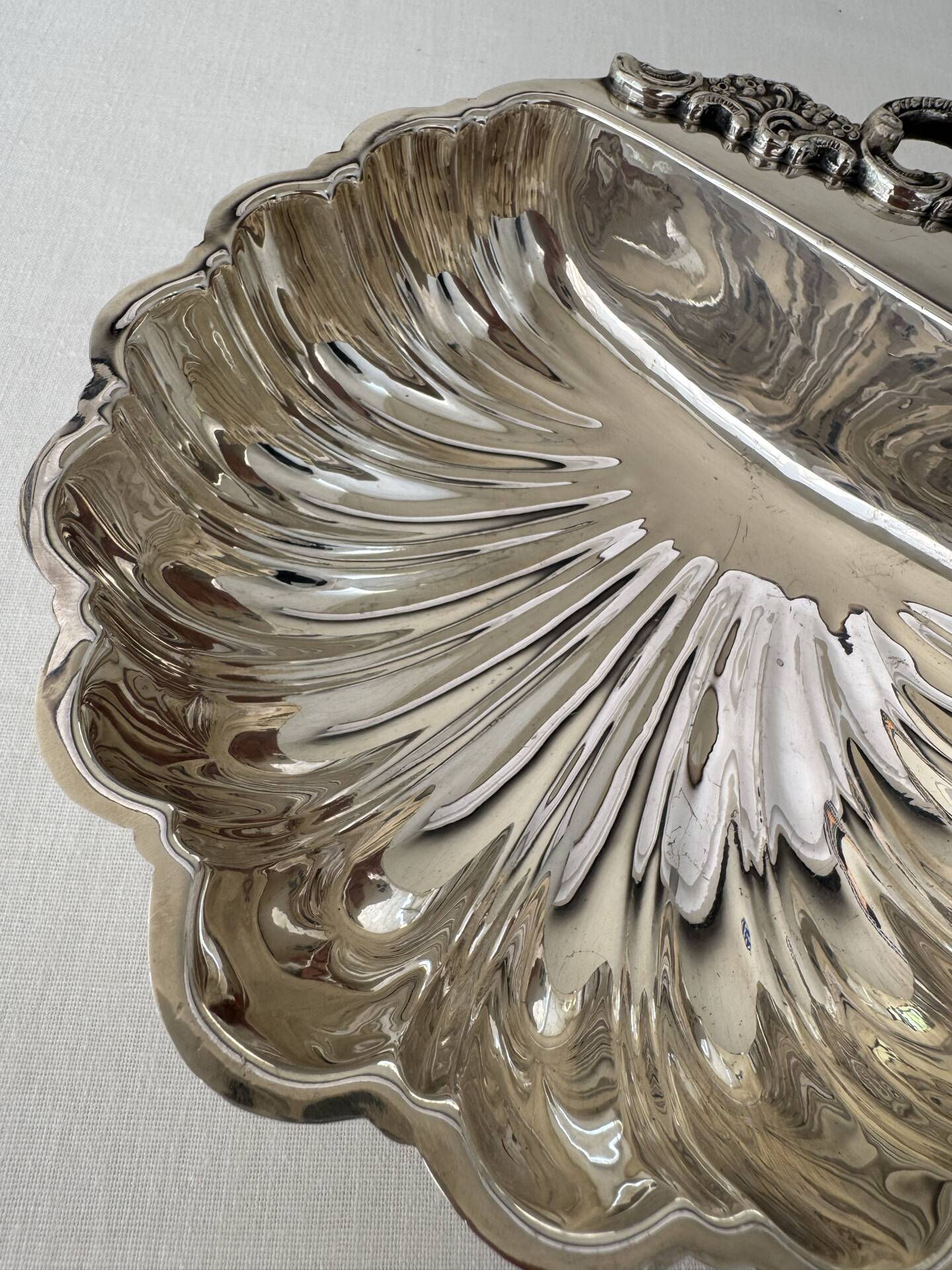 Vintage Silver Plated Shell Shaped Deep Bowl