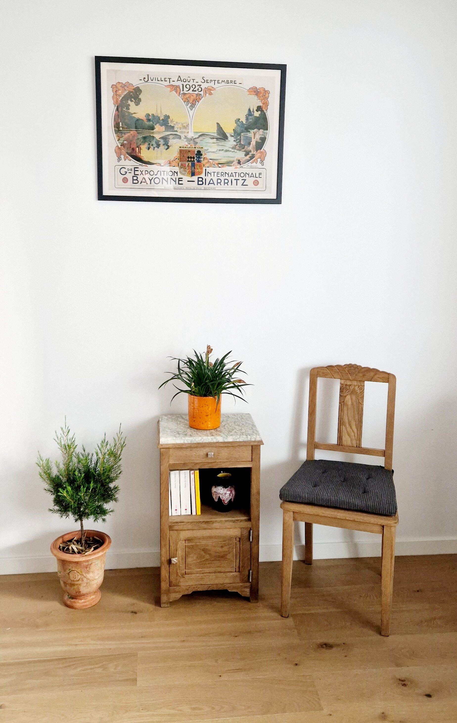 Meuble chevet art déco chêne 1920