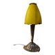 Art Deco lamp, with pretty yellow tulip in glass paste