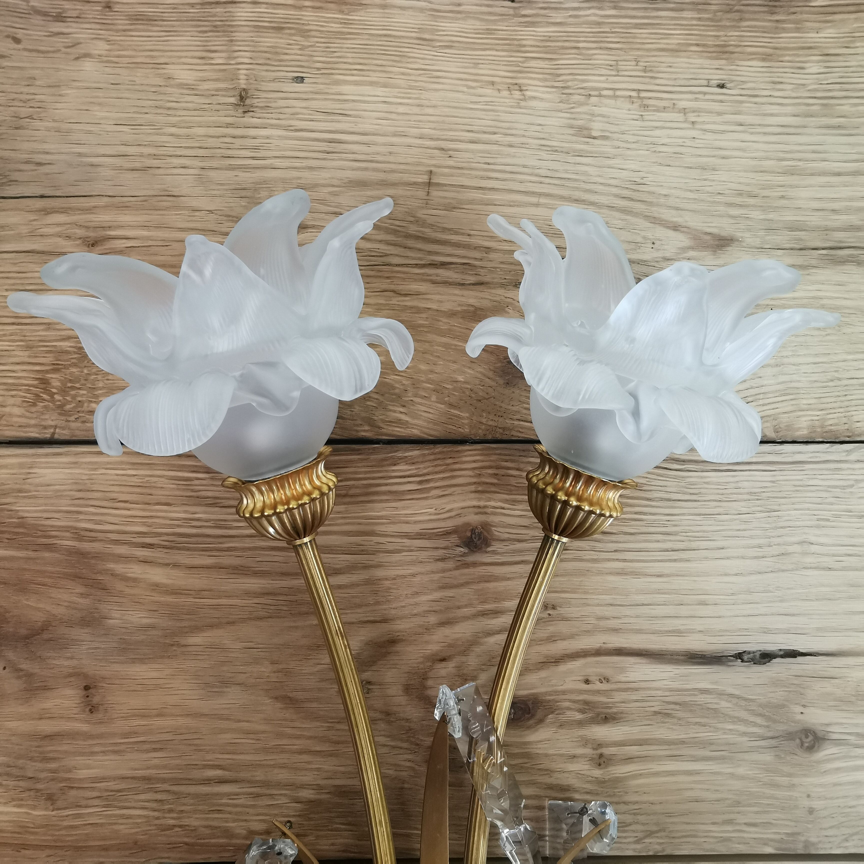 Double bronze sconce