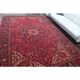 1960s Vintage Persian Handmade Wool Cotton Red Area Rug  242x339