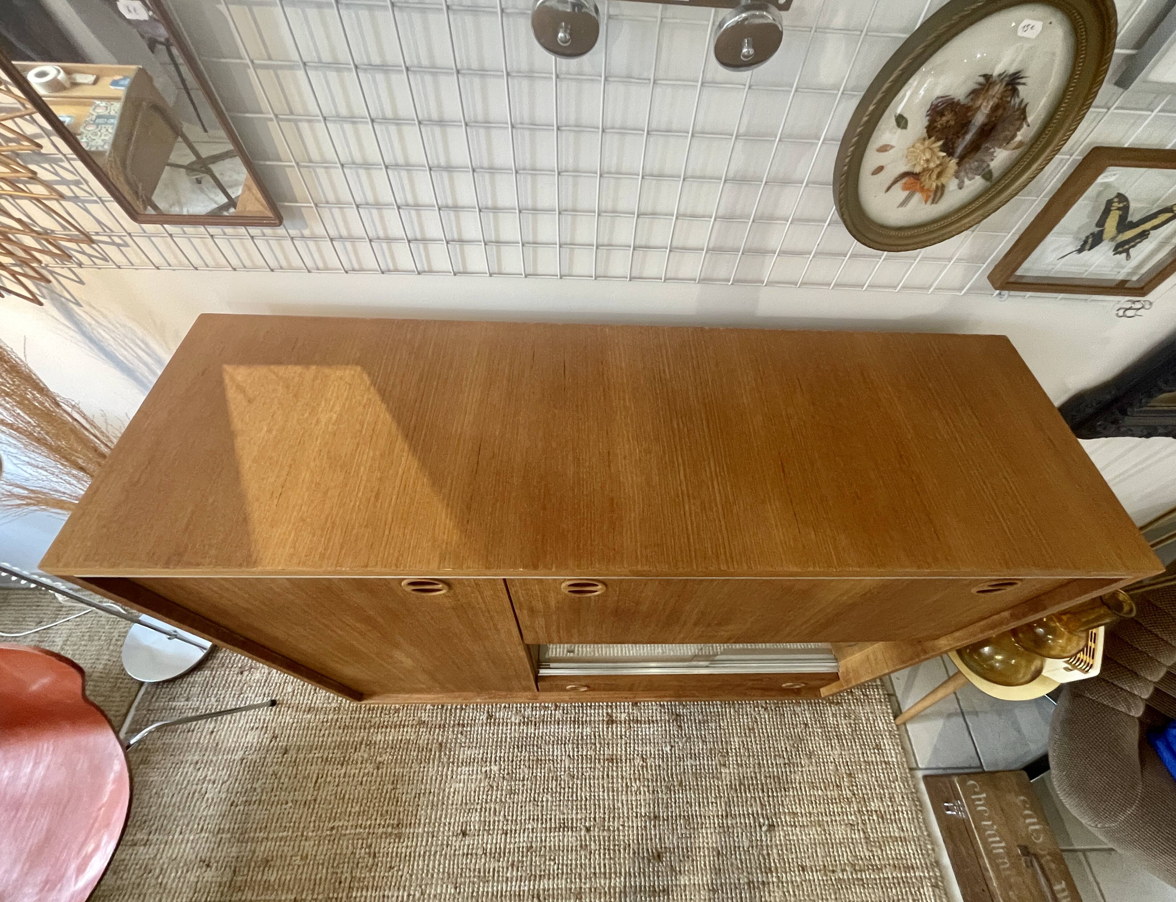 Vintage teak high sideboard