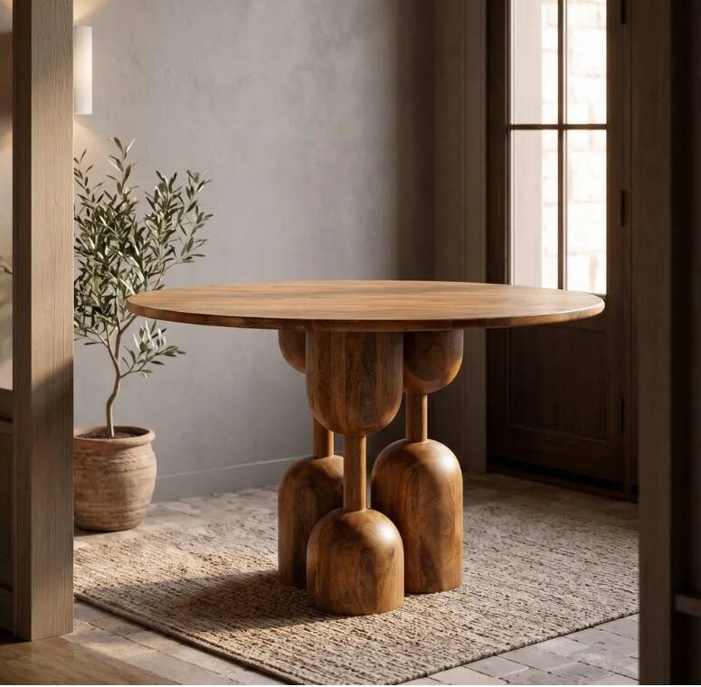 Mango wood dining table living room 12