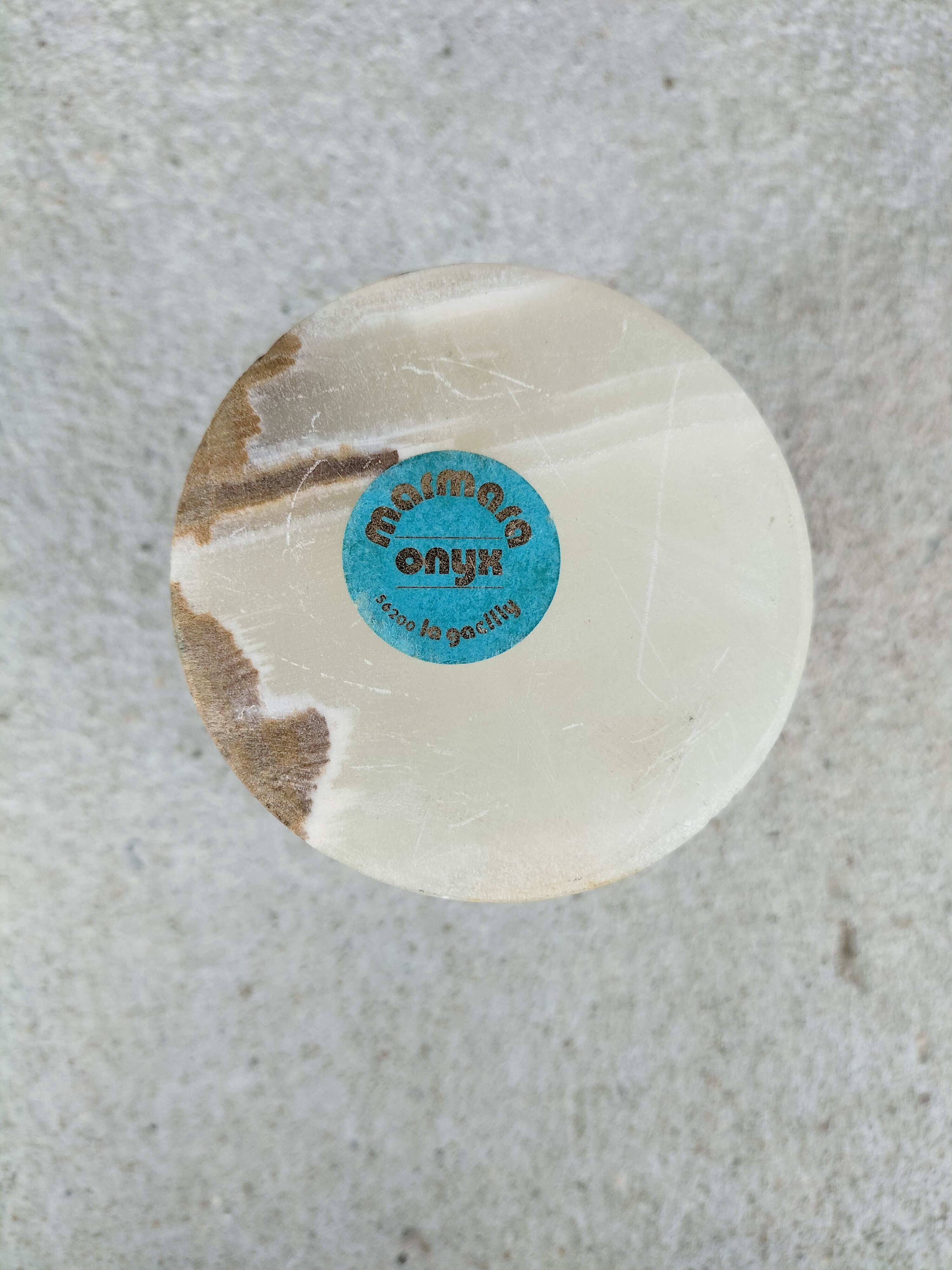 Vintage onyx candle holder