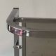 Vintage wall-mounted coat rack in chrome metal with integrated mirror and hat rack