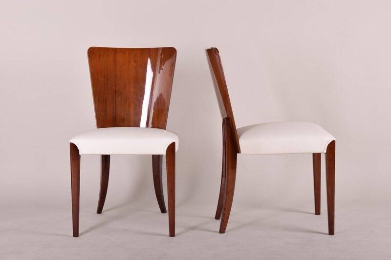 Art Deco Chairs attributed to J. Halabala for Up Závody, Czech, 1940s, Set of 6