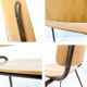 Lot de 3 chaises empilables Mid Century Chaise d'école Industrie Bois Métal Marron Vintage Rétro Cha