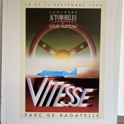 Razzia Large Format Poster - Concours automobiles et Louis Vuitton - Signed by the artist - On linen