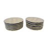 12 oyster plates 10123 white porcelain Apilco