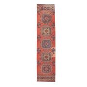 1980s Vintage Turkish Hand-Knotted Floral Runner 82x346