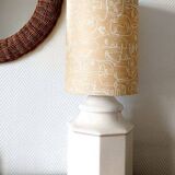 Large art deco lamp in cracked ceramic
