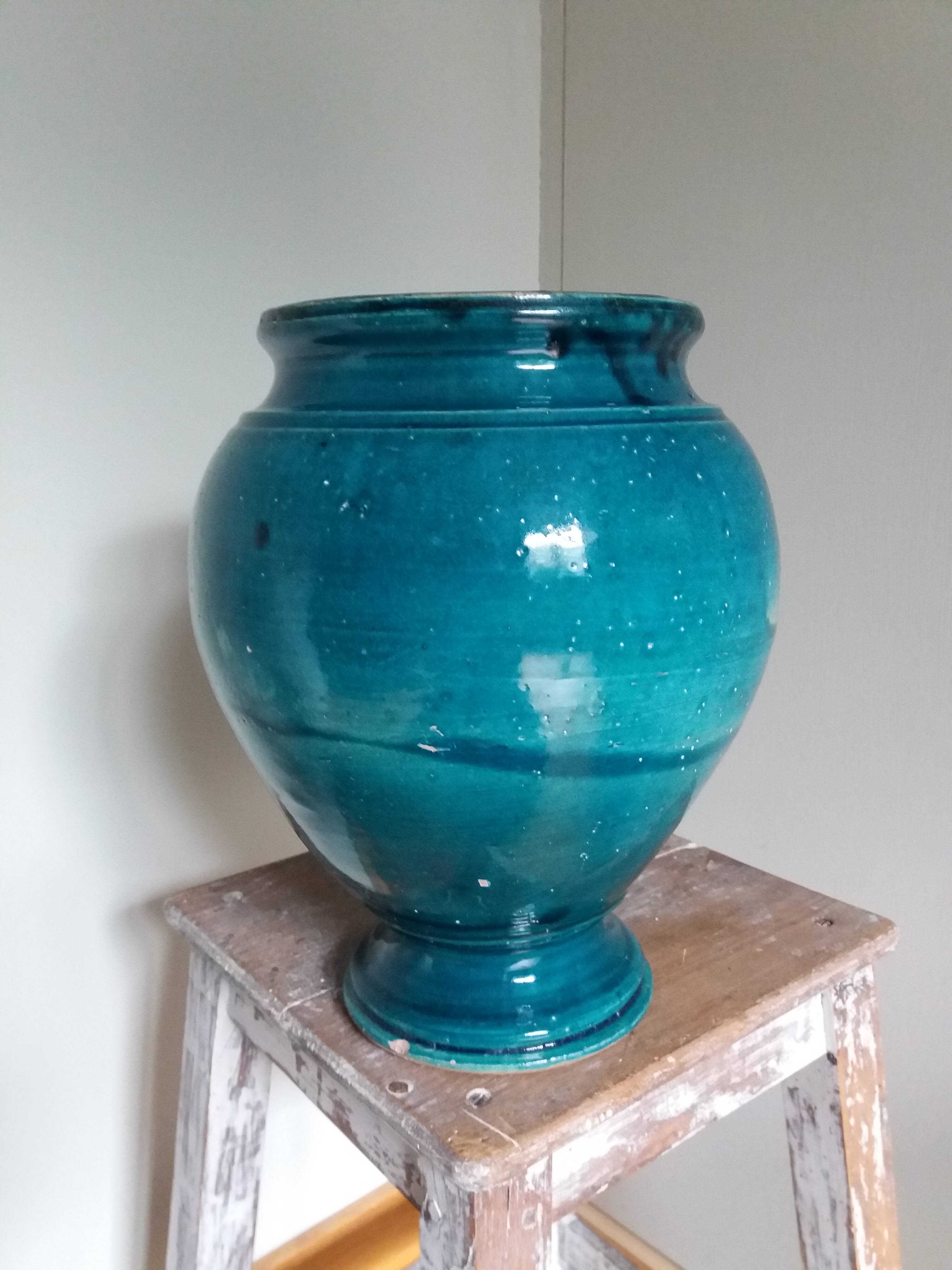 Handcrafted vase Morocco 1950s
