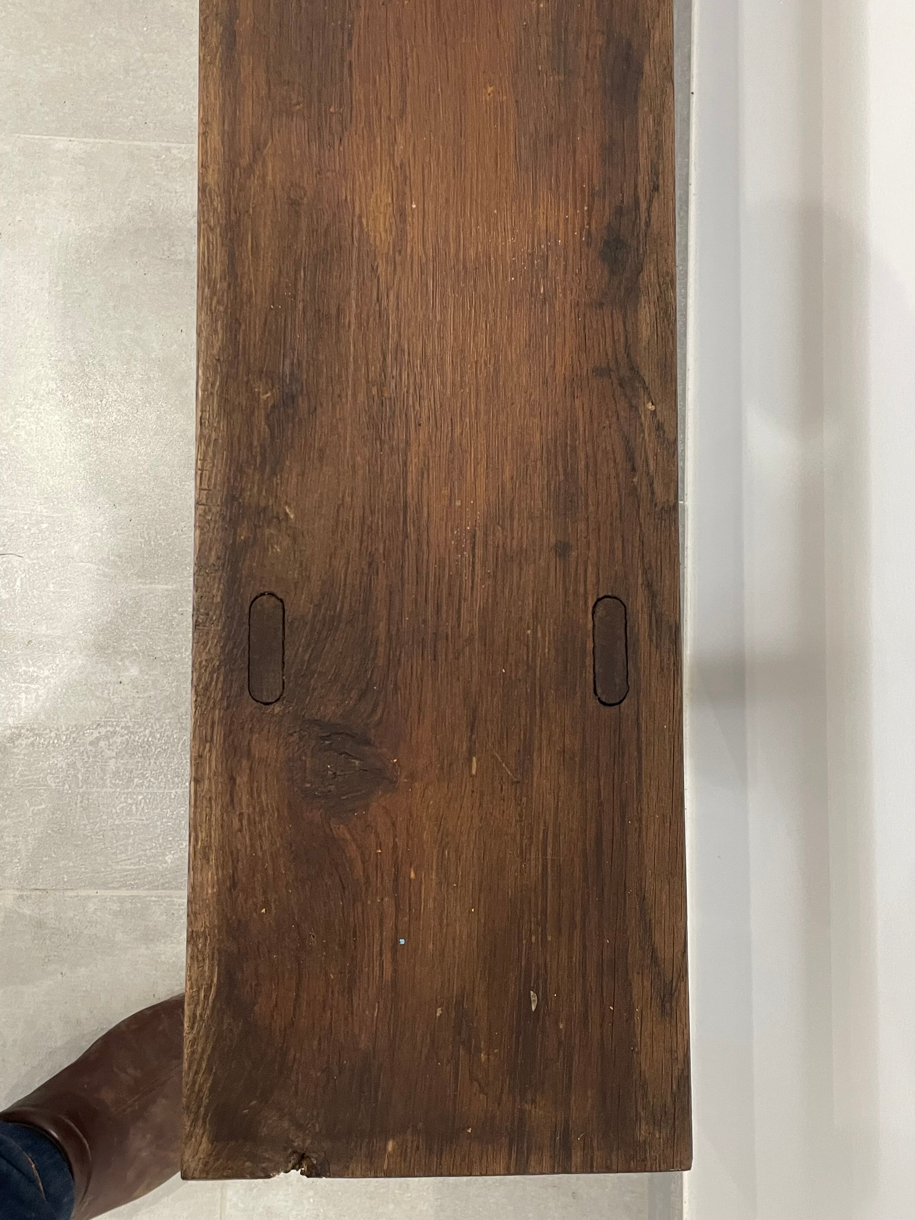 Pair of vintage oak farmhouse benches 3 places