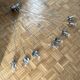 1970s vintage suspension – 8 lights – chrome metal