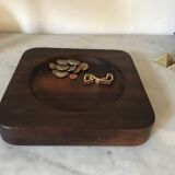 Vintage trinket bowl in solid wood