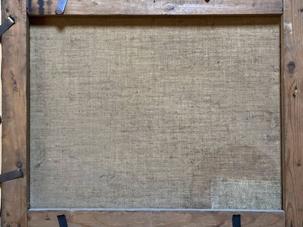 Tableau école française du XIXé, rivière de montagne