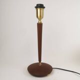Teak and brass table lamp, mid-century, Sweden 1950s