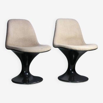 2 Orbit chairs, Herman Miller edition. Design Farner & Grunder, circa 1970.