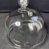 Cloche à fromages avec plateau à rebord – ½ cristal soufflé et taillé