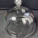 Cheese dome with rimmed tray – ½ blown and cut crystal
