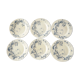 Series of 6 flat plates iron earth