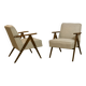 Pair of vintage armchairs design year 60 in oak