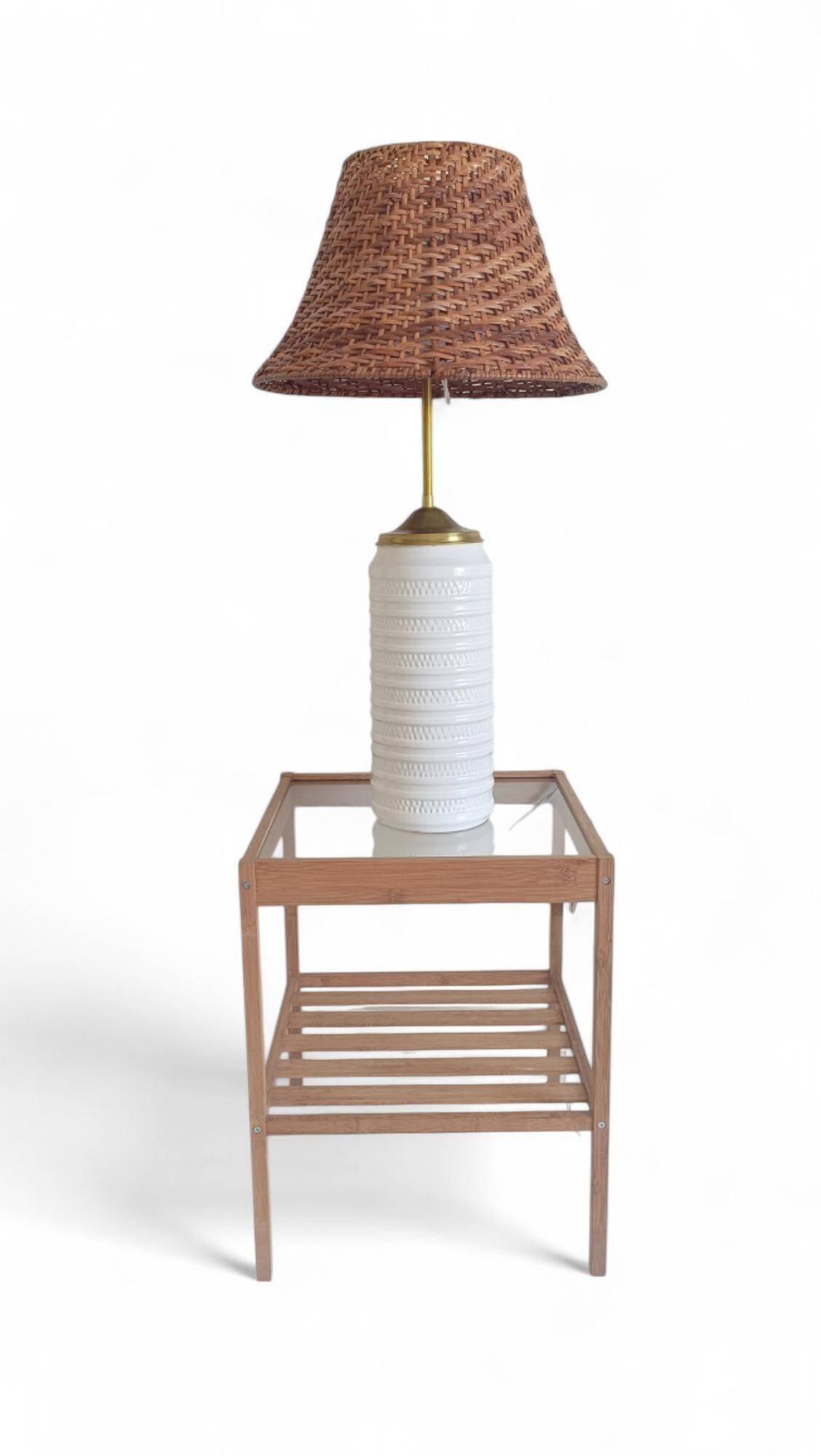 Midcentury Ceramic and Brass Table Lamp by Carstens Tönnieshof, 1960s