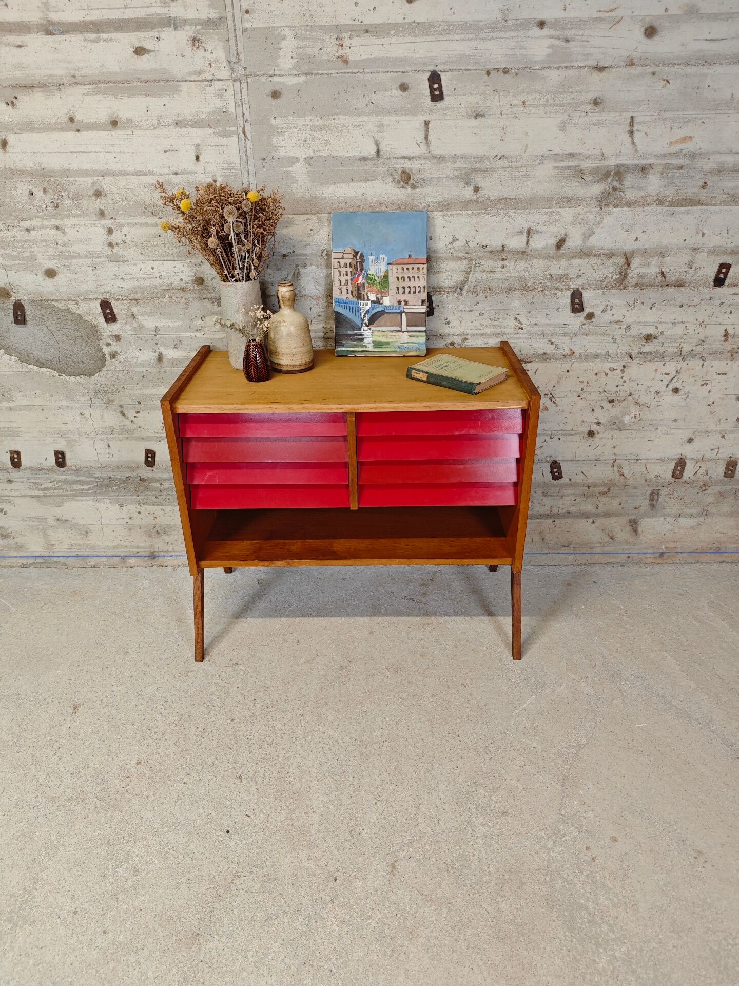 Buffet range vinyle vintage