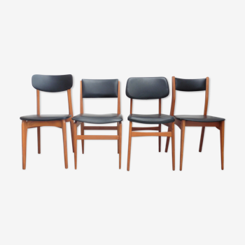 Lot de 4 chaises dépareillées de style scandinave