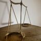 Gold metal trebuchet scale