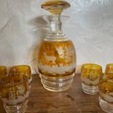 Bohemian crystal liquor service