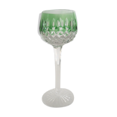 Verre en cristal –   roemer vert - saint-louis - pointe de couleur verte