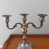 Pair of silver metal candlesticks