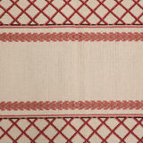 Tapis crème symétrique rouge 70x175cm