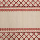 Tapis crème symétrique rouge 70x175cm