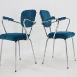 1960s Pair of Italian Armchairs in Corduroy