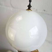 LAMPE DE TABLE HAUTE VINTAGE AVEC PALMIERS "DORÉS", STYLE HANS KÖGL